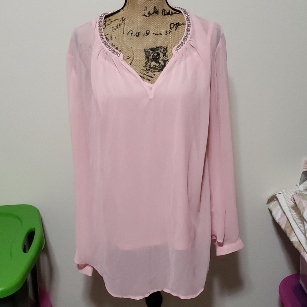 2x beautiful shear light pink with bling on neck